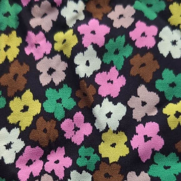 NWT Kitri Danica Multi Blurred Floral Dress M Long Sleeves - Picture 2 of 12